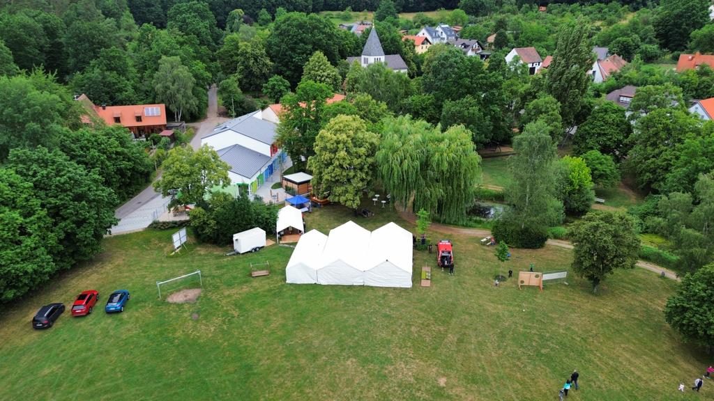 Johannisfeuer Drohnenaufnahme